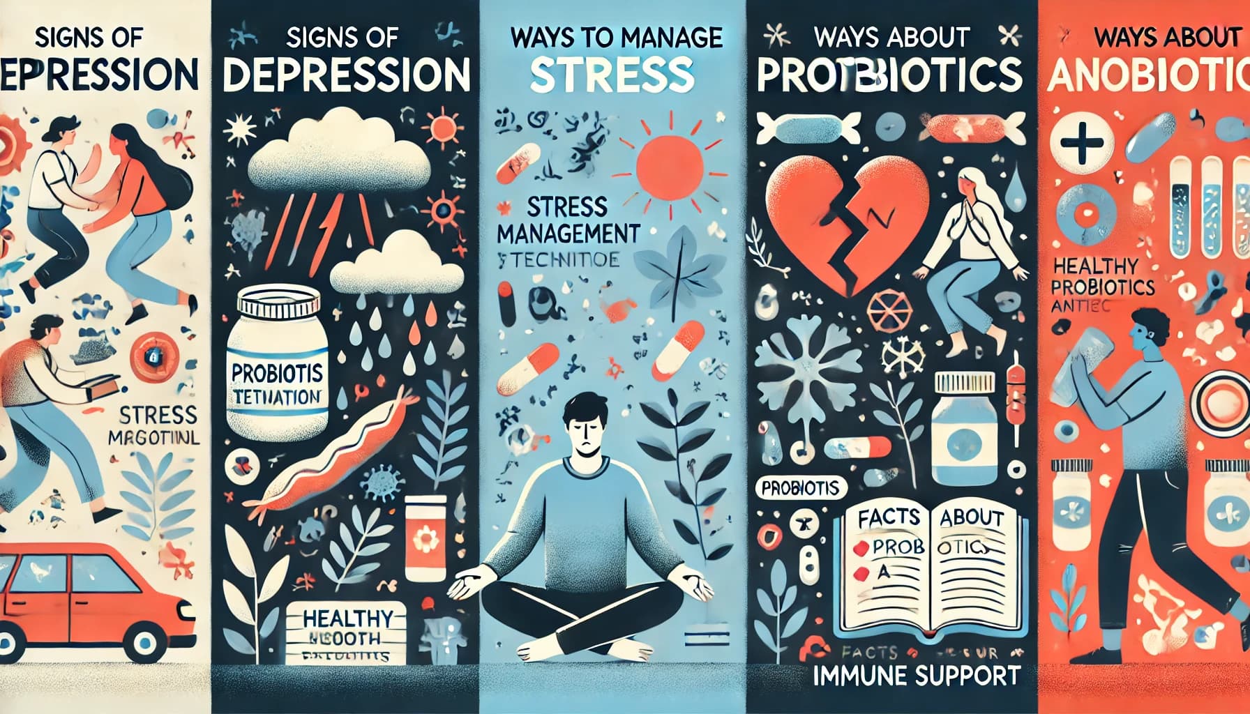 Tanda Depresi, Cara Kelola Stres, dan Fakta tentang Probiotik & Antibiotik